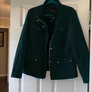 Talbots green quilted jacket size L